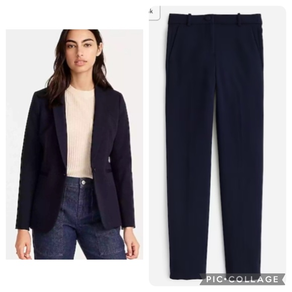 J. Crew Jackets & Blazers - J. Crew Navy Blazer and Pant Suit Set - Size 4
